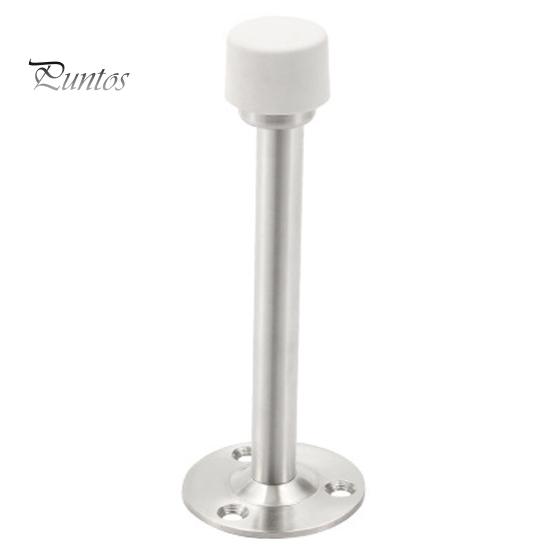 Stainless Steel Door Stopper Wall Protector Adhesive No Drilling Anti-collision Wall Mount Glass Wooden Door Spring Loaded Rubber Bumper Doorstop