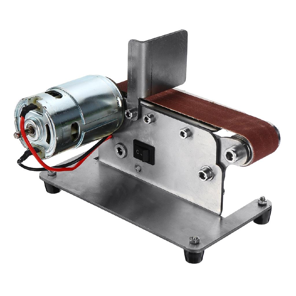 Ленточная шлифовальная машина Электрическая ленточная шлифовальная машина DIY Мини-шлифовальная машина Полировка Шлифовка Деревообрабатывающий станок Резак Заточник кромок Ленточная шлифовальная машина