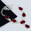 Red Ruby Gemstone Handmade 925 Sterling Silver Necklace Red Ruby Gemstone Jewelry Necklace For Women Valentine Gifts For Women