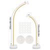 1 Set Gold Wedding Arch Stand Party Decor Balloon Arch Frame Backdrop Holder Bendable Bracket With Water-Filled Base home decor