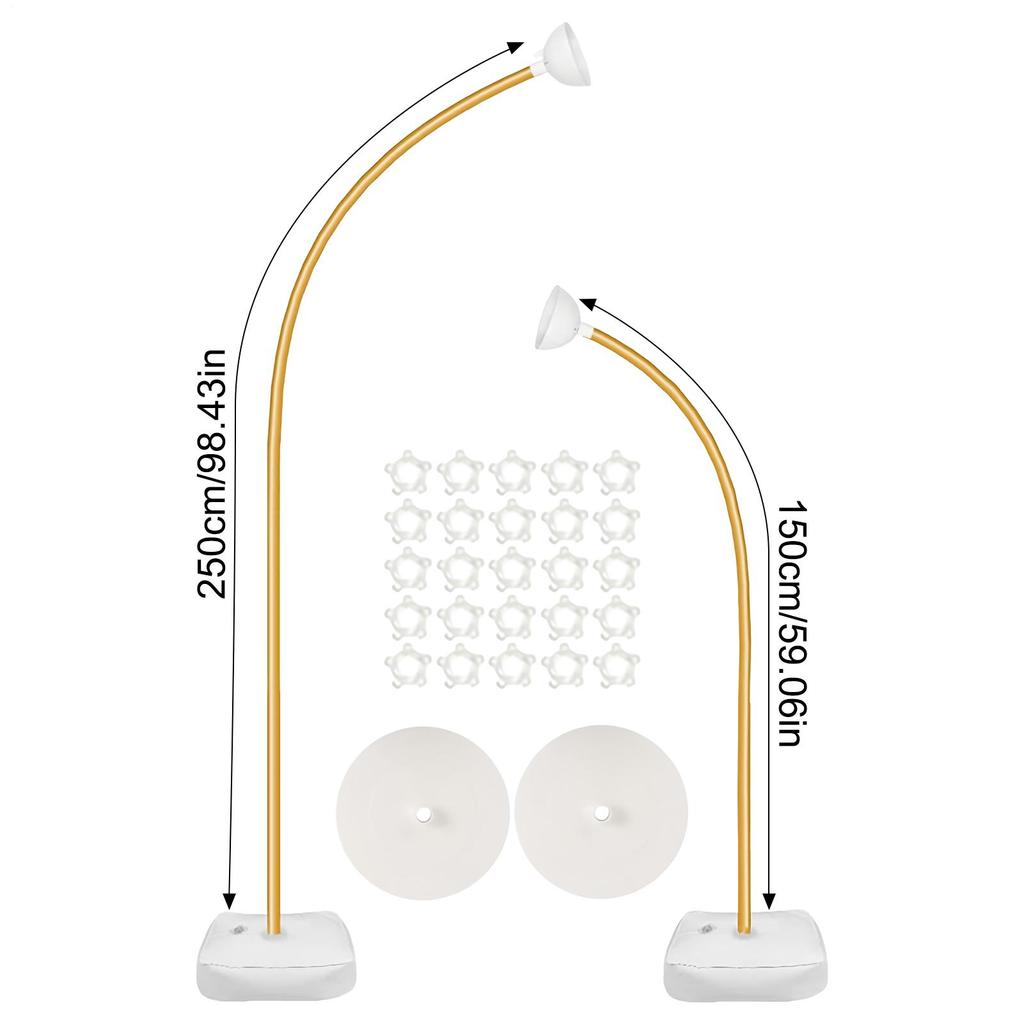 1 Set Gold Wedding Arch Stand Party Decor Balloon Arch Frame Backdrop Holder Bendable Bracket With Water-Filled Base home decor