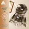 Peak Unisex Retro Plaid Tassel Scarf