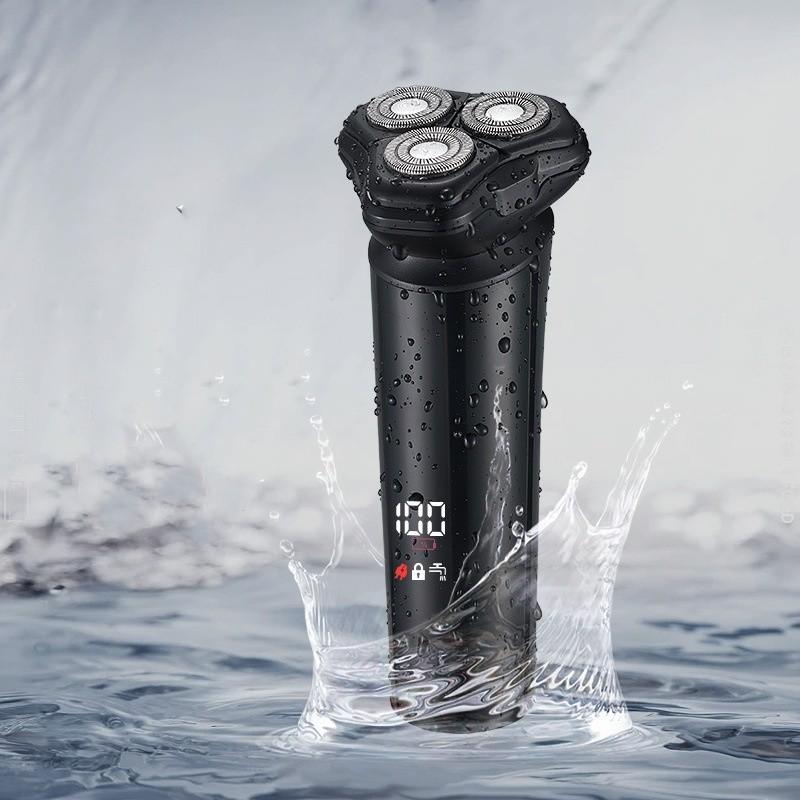 Электрическая с бритвой три лезвия можно мыть по всему телу для мужчин