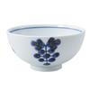 Nishikai Toki Hasami-yaki Rice Bowl, Tea Bowl, Approximately 10cm Diameter, Pettit, Blue, Aika (blue Fruit), 20804