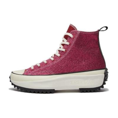 JW Anderson x Run Star Hike Круглый носок Шнуровка Высокие парусиновые кеды Унисекс Красные и синие мандаринки