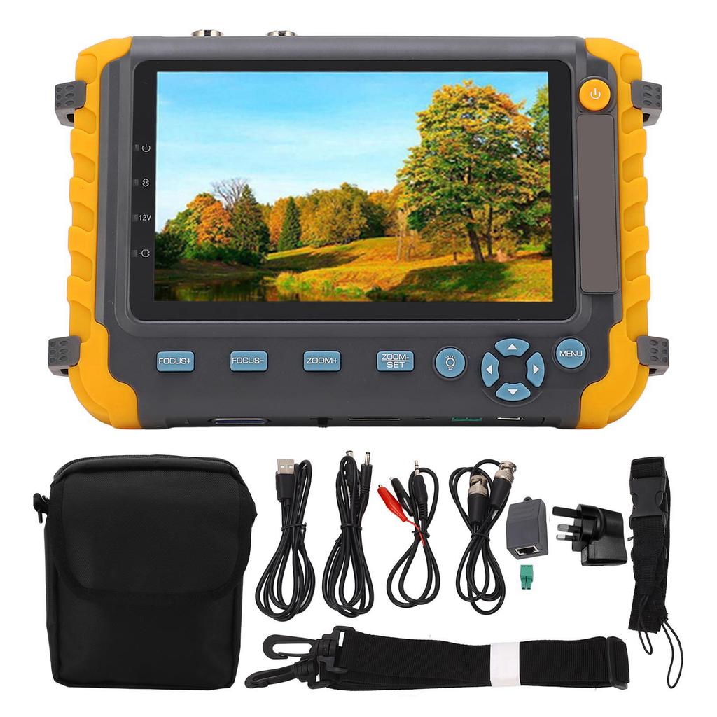 Тестер камеры видеонаблюдения 8MP 5-дюймовый экран VGA HD Мультимедийный интерфейс Вход Коаксиальный AHD TVI CVI камера