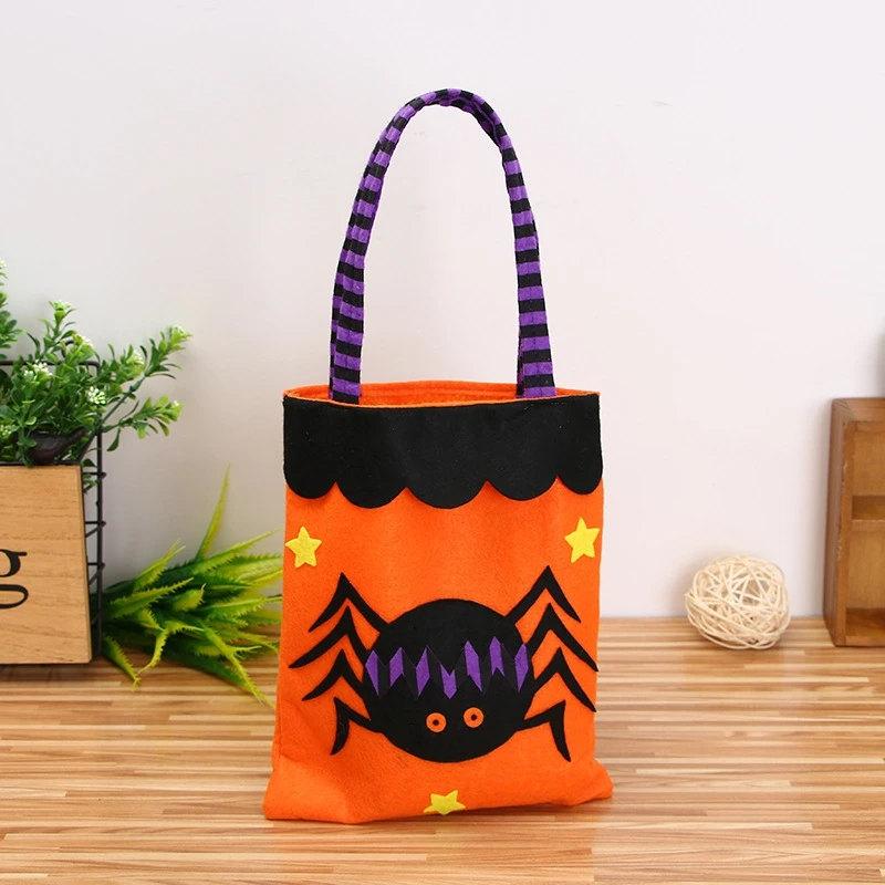 Halloween Tote Bag Witch Black Cat Candy Bag Trick Or Treat Ghost Festival Parti Happy Helloween Day Decor For Kids Gift Bag