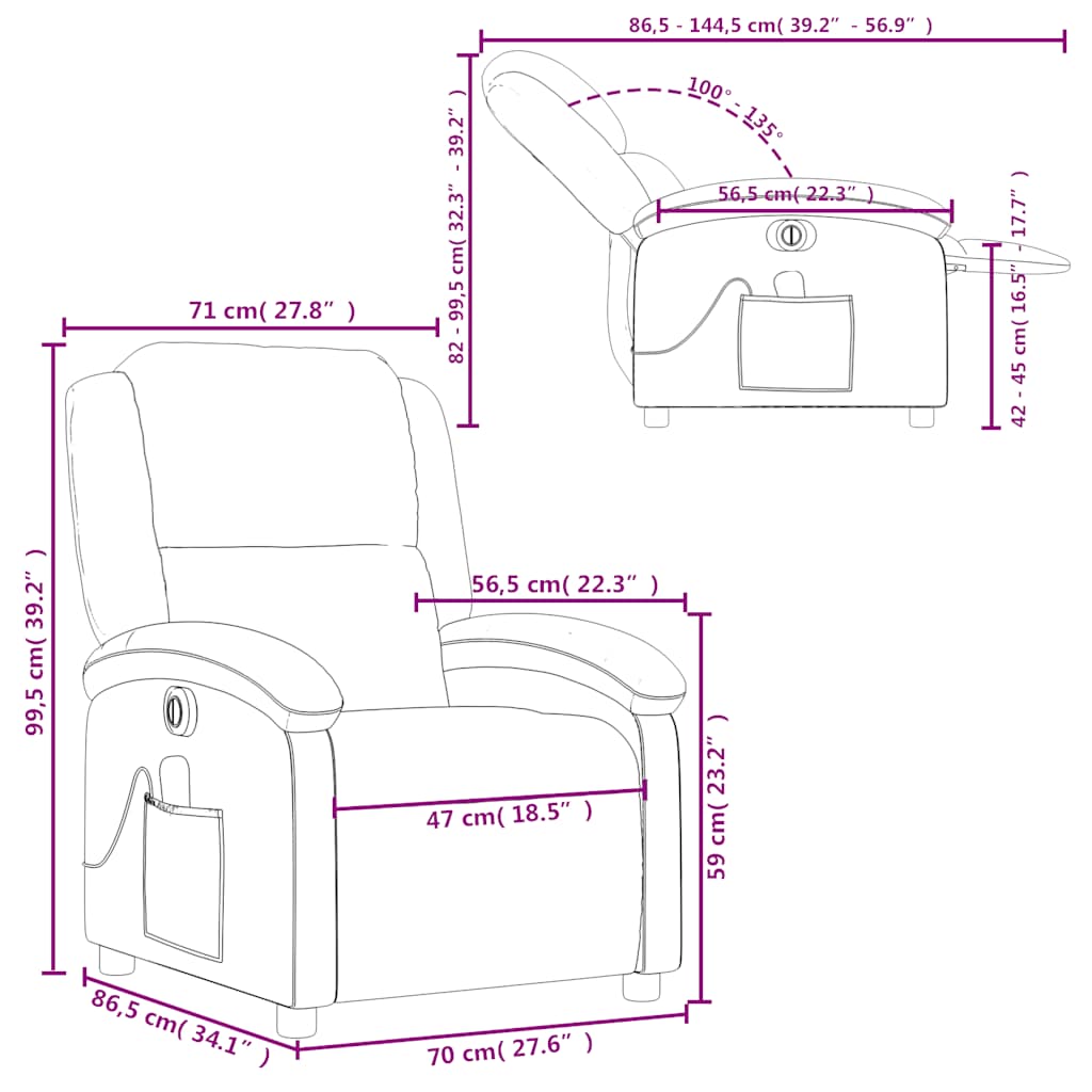 Electric Massage Chair Pink Velvet