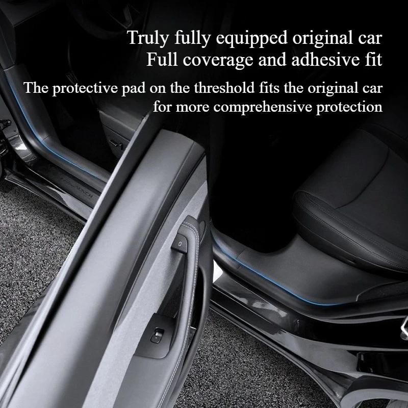 For Tesla Model Y Juniper/Launch 2025 Door Sill Strip Guard Car Accessories Front Rear Door Threshold Anti-kick Pad Protector