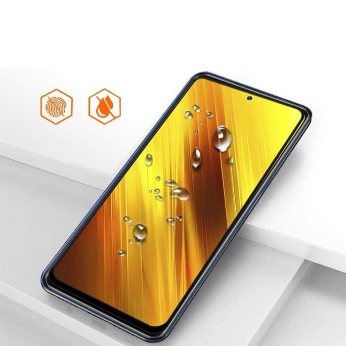Film de protection d'écran - PHONILLICO - Xiaomi POCO X3 NFC - Bord Noir - Très Résistant aux rayures