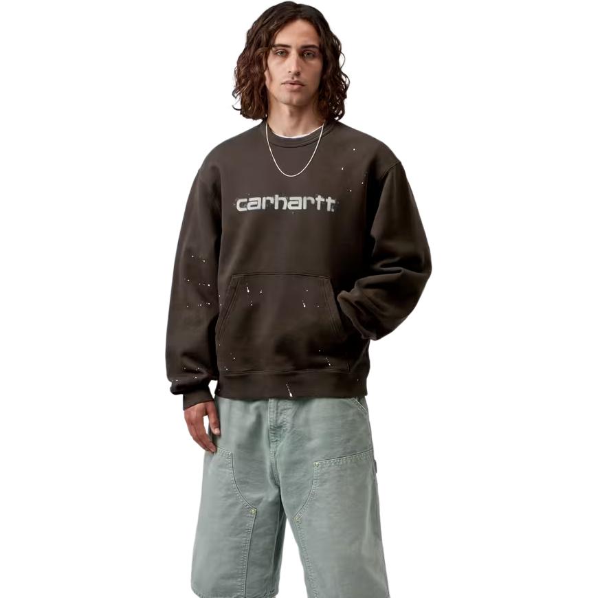 Carhartt WIP SS26 Худи художника Свободное Потертое Повседневное С круглым вырезом Длинный рукав Унисекс худи I036899-47-EJ