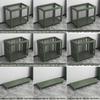 Heavy-Duty Mobile Army Green Storage Cage with Casters