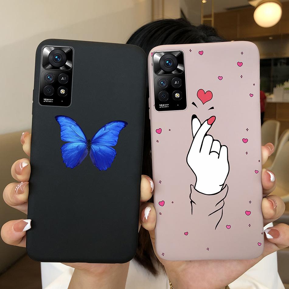 Чехол для телефона Xiaomi Redmi Note 11 Pro 4G 5G, милый узор с ромашками, мягкий силикон TPU, задняя крышка Funda для Redmi Note11 11Pro Coque