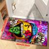 1 шт. Ковер-граффити с долларом и высунутым языком для спальни, игровой, придверный коврик для гостиной, ванной комнаты, коврик для домашнего декора