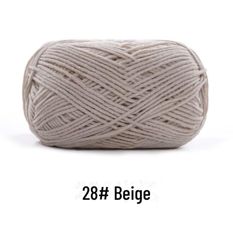 4-х ниточная пряжа из гребенного хлопка для кукол ручной работы, 40 г молочного хлопка, набор материалов для кукол своими руками