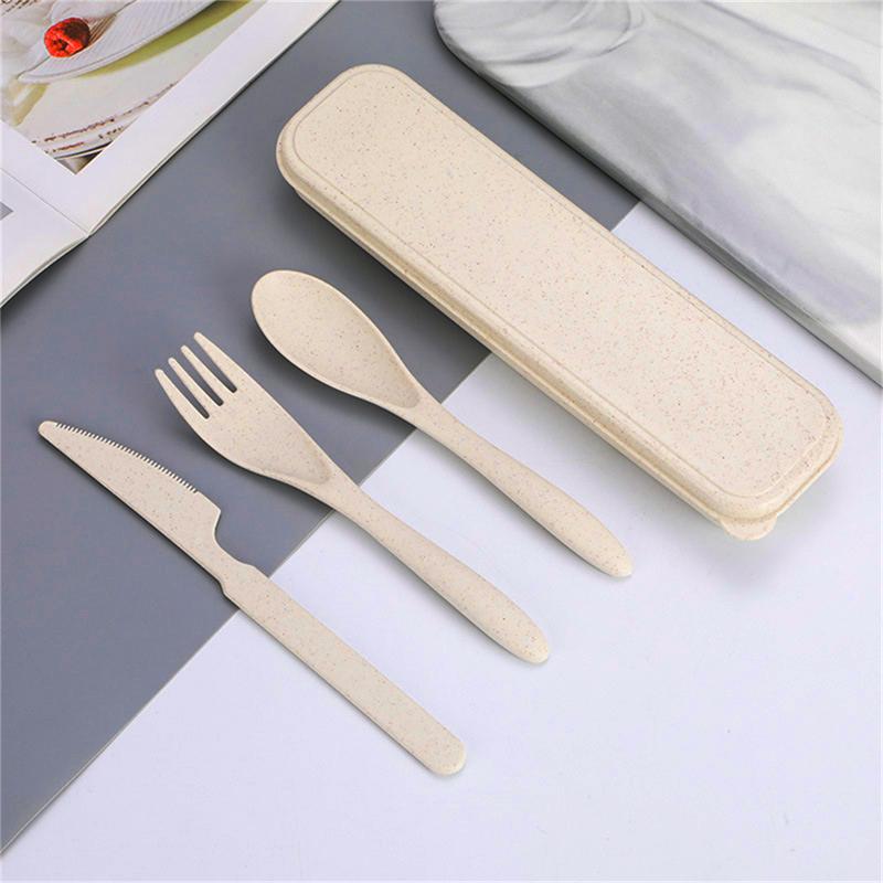 Набор посуды, нож для пшеницы, вилка и ложка, трехсекционные аксессуары для кемпинга на открытом воздухе, набор походной посуды 3 в 1