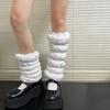 Mid-calf Down Cotton Leg Warmers Fluffy Boots Cover Lolita Loose Socks Foot Cover  Fall Winter