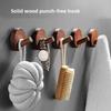 4pcs Beech Walnut Wood Hanging Hanger Solid Wood Wall Hook Decor Hook Towel Hook  Bedroom Storage