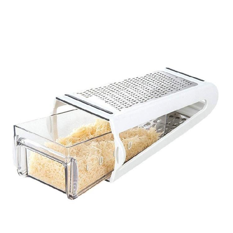Efficient Double Cutter Grater for Quick and Uniform Food Processing with Stable Construction and User Friendly Handle
