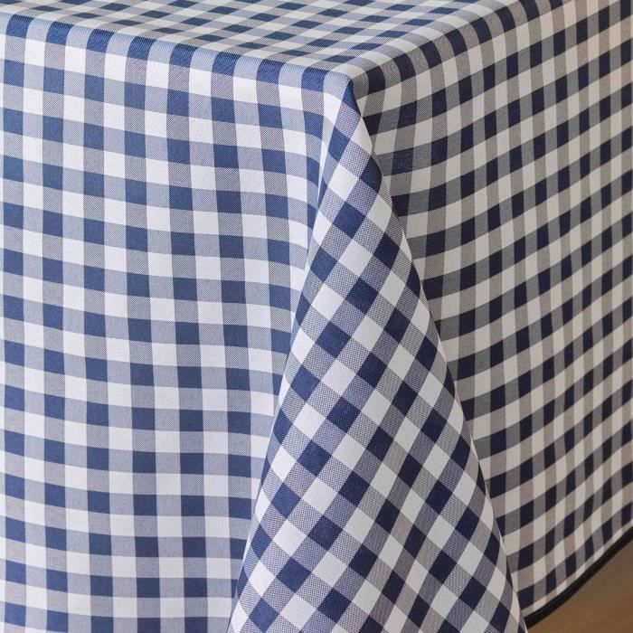 Nappe - Vichy - Rectangulaire - 150 x 240 cm - Polyester - Antitache