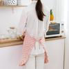 Cute Japanese Style Polka Dot Apron: Breathable, Hanging Neck, Waterproof & Oil-Proof for Kitchen.