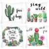 New Pillowcase Green Plant Letter Printing Set Cactus Print Pillowcase Sofa Pillowcase