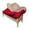 Mini Sofa Nostalgic No Burr Eco-friendly 0.05 Dollhouse Miniature Sofa for Girl