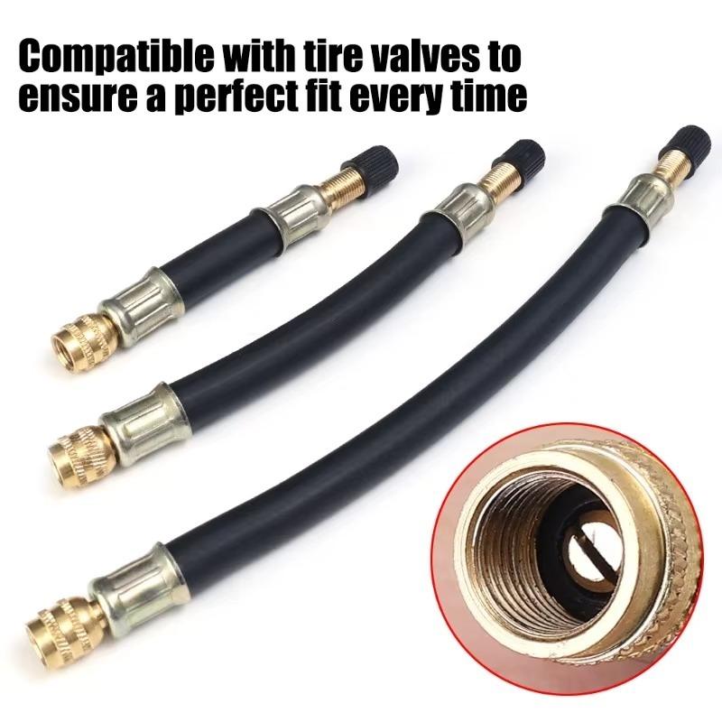 210mm Flexible Rubber Hose Tyre Valve Extension - Lorry Van Bus 1/3pcs Extension Tube Adapter Auto Accessories Bike Accessories
