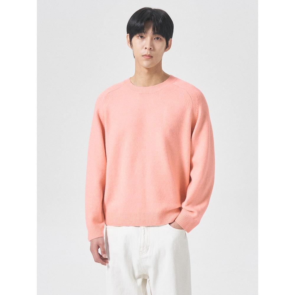 8SECONDS Color Round Knit Salmon