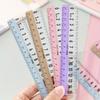 5Pcs Clear Acrylic Straight Ruler with Large Numbers, Measuring Tool for School and Office