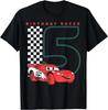 Disney Pixar Cars Lightning McQueen 2 3 4 5rd Birthday Contest Short Sleeve T-Shirt Summer Cotton Men's Women Tees Couple Unisex