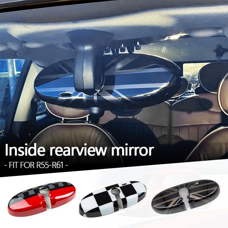 ABS Car Inner Rear View Mirror Cover For MINI Cooper R55 R56 R57 R61 R60 Countryman Rearview Mirror Decoration Car Accessories