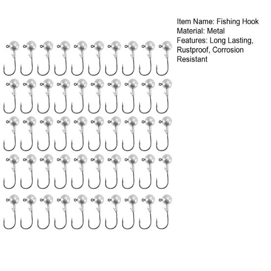 50Pcs Fishing Hooks Rustproof Corrosion Resistant Freshwater Saltwater Sharp Crank Hooks Fishing Accessories