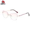 Butterfly Large Frame High-Grade Frameless Diamond Trimmed Anti-Blue Reading Glasses High Definition Fashion Young Women Reading Glasses