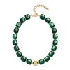 Square Bead Women Clavicle Chain Acrylic Sweater Chain Colorful Acrylic Necklace  Ladies Gift