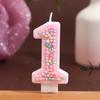 Macaron Ball Threaded Candle Set Birthday Color Digital Candle Cake Decoration