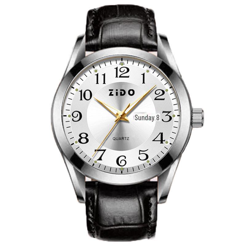 Zido роскошные кварцевые водонепроницаемые мужские часы с крупными цифрами для пожилых людей