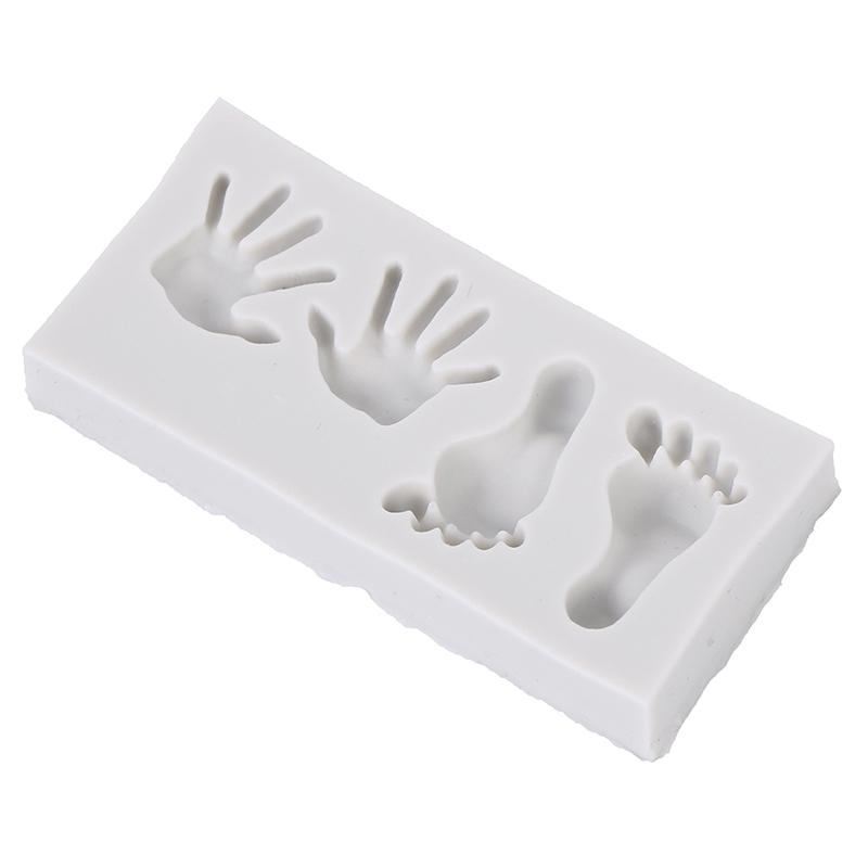 Мини-ножки в форме рук, силиконовые конфеты, шоколадный торт, креативный декор для торта