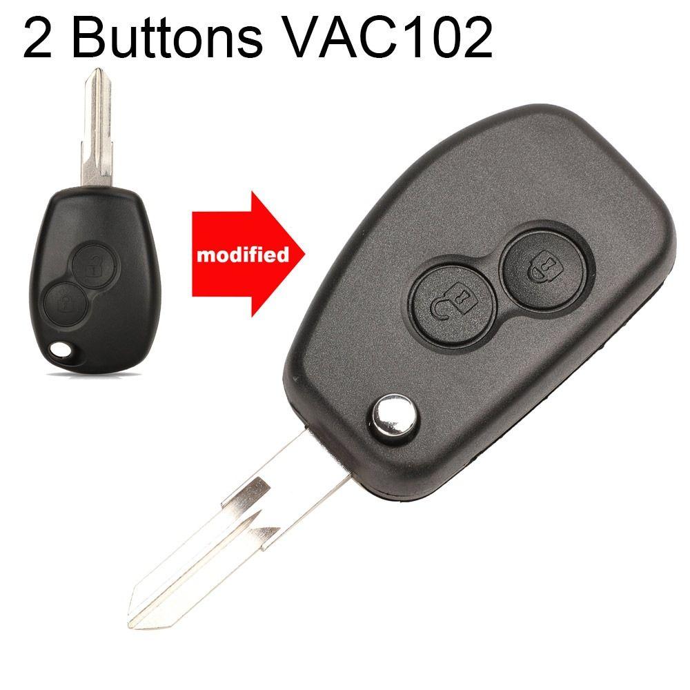 Чехол для дистанционного ключа VAC102 NE72, чехол для автомобильного ключа для автомобиля Renault/Dacia/Modus/Logan/Clio/Espace/Nissan