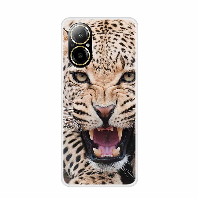 Мягкий чехол для Realme C67 с рисунком животных, роскошная силиконовая крышка для телефона Realme C 67, защитный прозрачный корпус, прозрачные чехлы