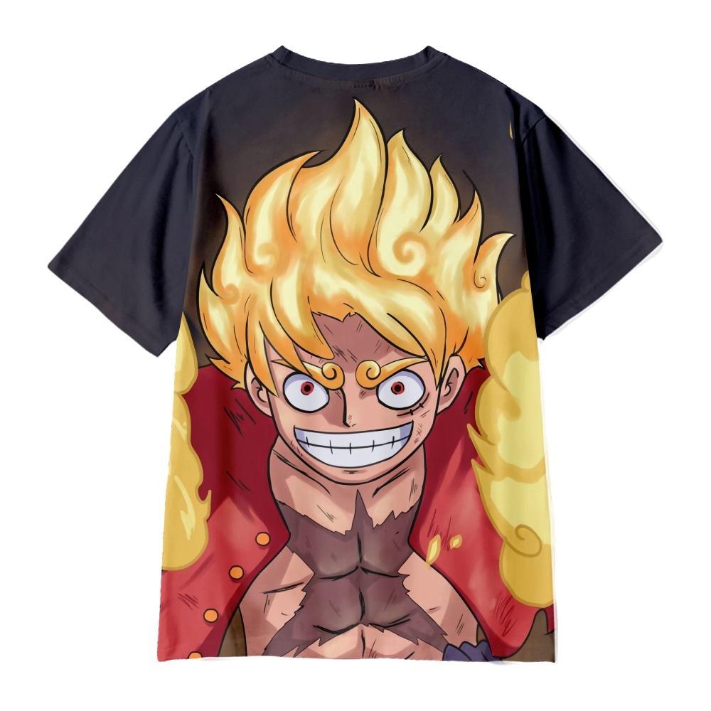 Смешная мультяшная футболка ONE PIECE Крутая мужская футболка с круглым вырезом Повседневная Унисекс Уличная мода Аниме Модная футболка