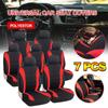 Комплект чехлов на сиденья автомобиля из 7 предметов - Универсальный стиль, совместимый с подушками безопасности, для 7-местного автомобиля, защита сидений для