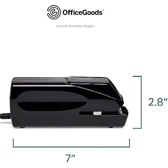 OfficeGoods Liberty Pro Electric Stapler - Heavy Duty Staples Up to 25 Papers - Easy to Load Standard Staples - Battery Operated - Perfect for Home