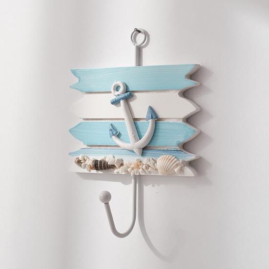 Coat Hook with Hanging Holes No Drilling Needed Hooks Marine Style Iron Wall Hook for Entryway Bathroom Kitchen Keys