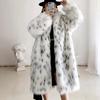Fur Coat Pattern Fur Women's Long Young Lapel Coat
