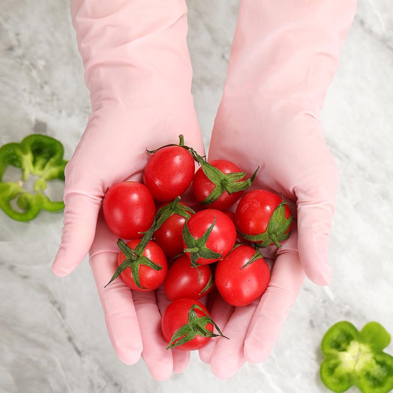 30pcs Disposable Dishwashing Nitrile Gloves Extended Thickened Household Cleaning Kitchen Household Durable Waterproof and Close - Fitting