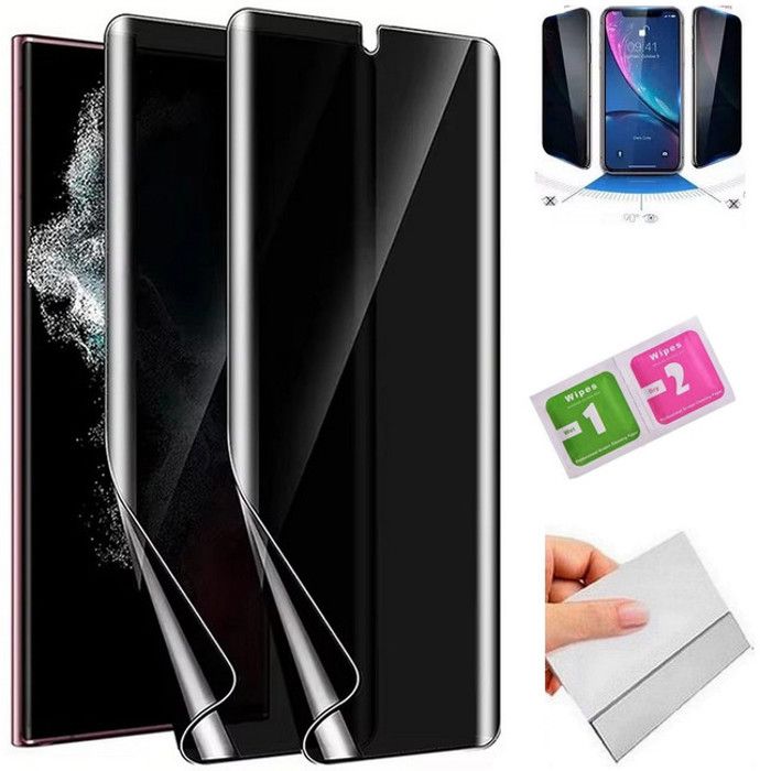 2 Films Hydrogel Anti-Espion pour Motorola Edge Lite Luxury Edition - adapté aux coques et étuis