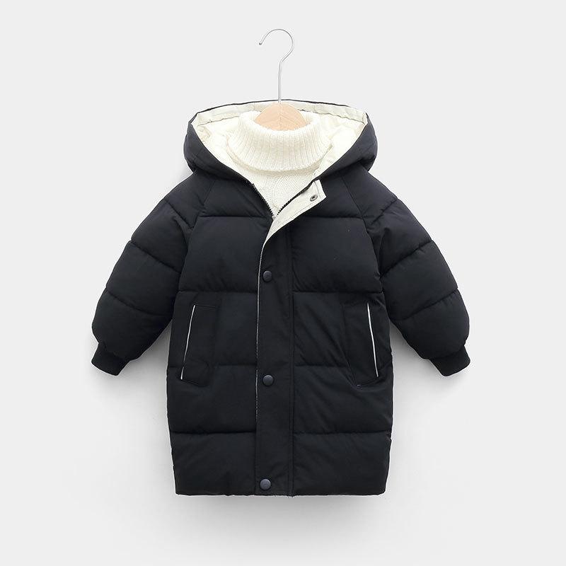 Kids Winter Fashion Hooded Down Coat Casual Boys Thick Warm Girls Long Jacket Parka Overcoat Outwear Jackets