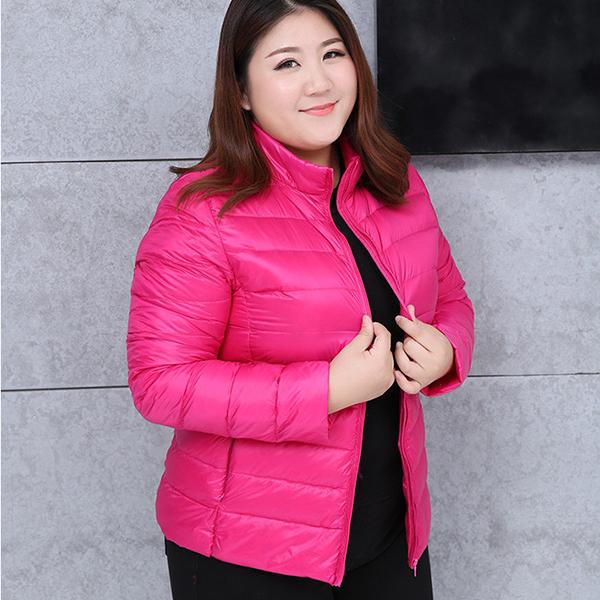 Women Autumn Winter Warm White Duck Down Coat Plus Size Lightweight Slim Short Thin Down Jacket