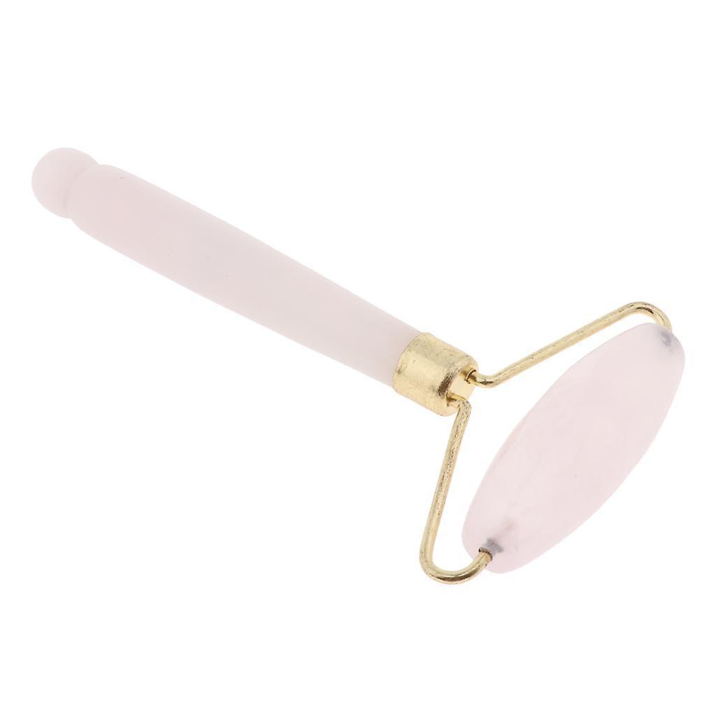 Natural Jade Facial Roller Wheel Massager Relax Beauty Massage Tool Pink